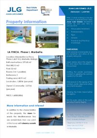 Property information La Finca