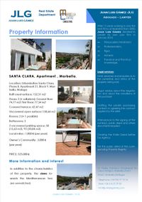 Property information Santa Clara SIN DATOS CONCRETOS PARA WEB